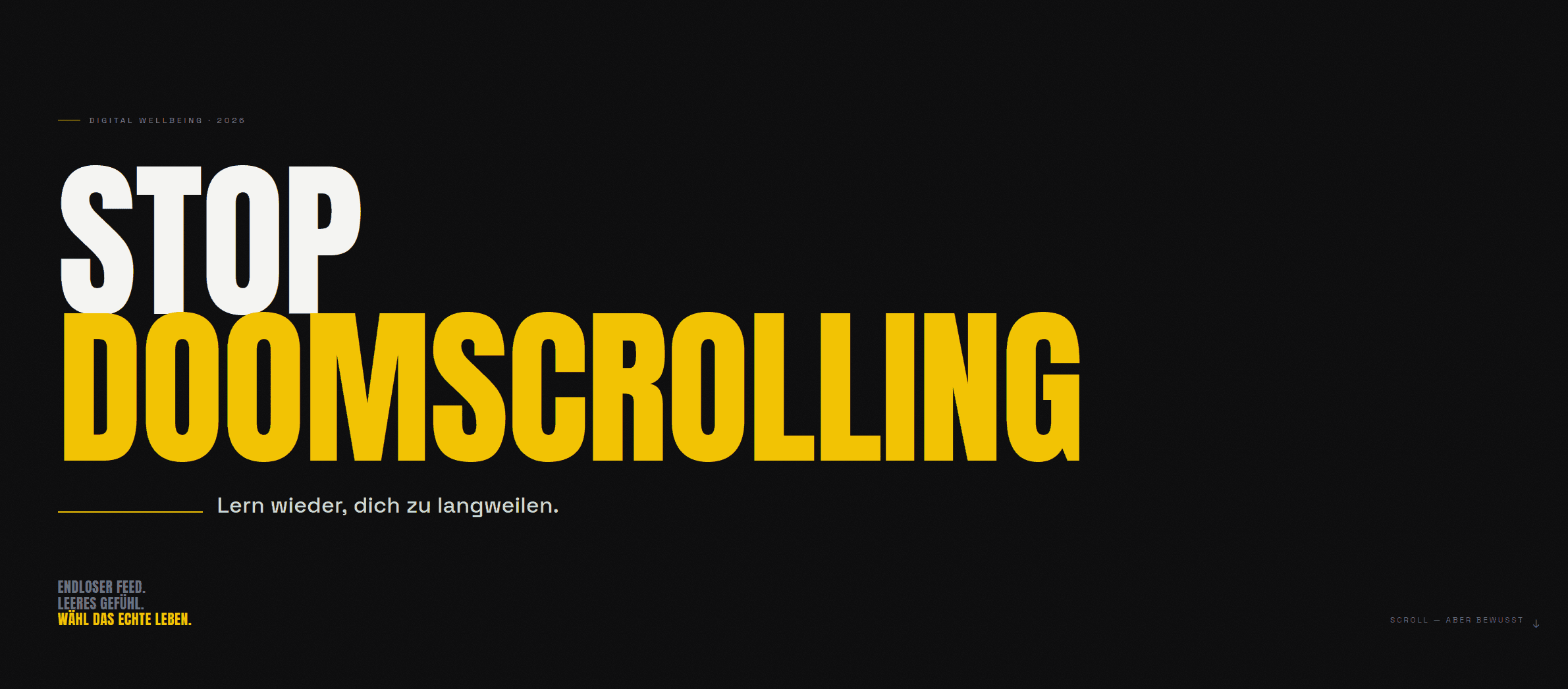 Stop Doomscrolling – Vorschau